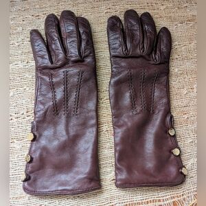Lambertson Truex Brown Genuine Leather Gloves size 7